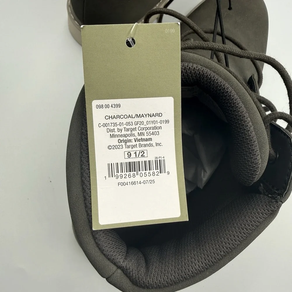 Goodfellow & Co Maynard Chukka Boots Men's 9.5 Charcoal Gray NWT
